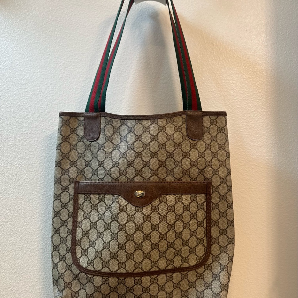 Vintage Gucci GG Accessory Collection Sherry Line Tote